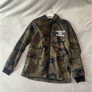 Assholes Live Forever Limited Edition Camo Zip Up Windbreaker